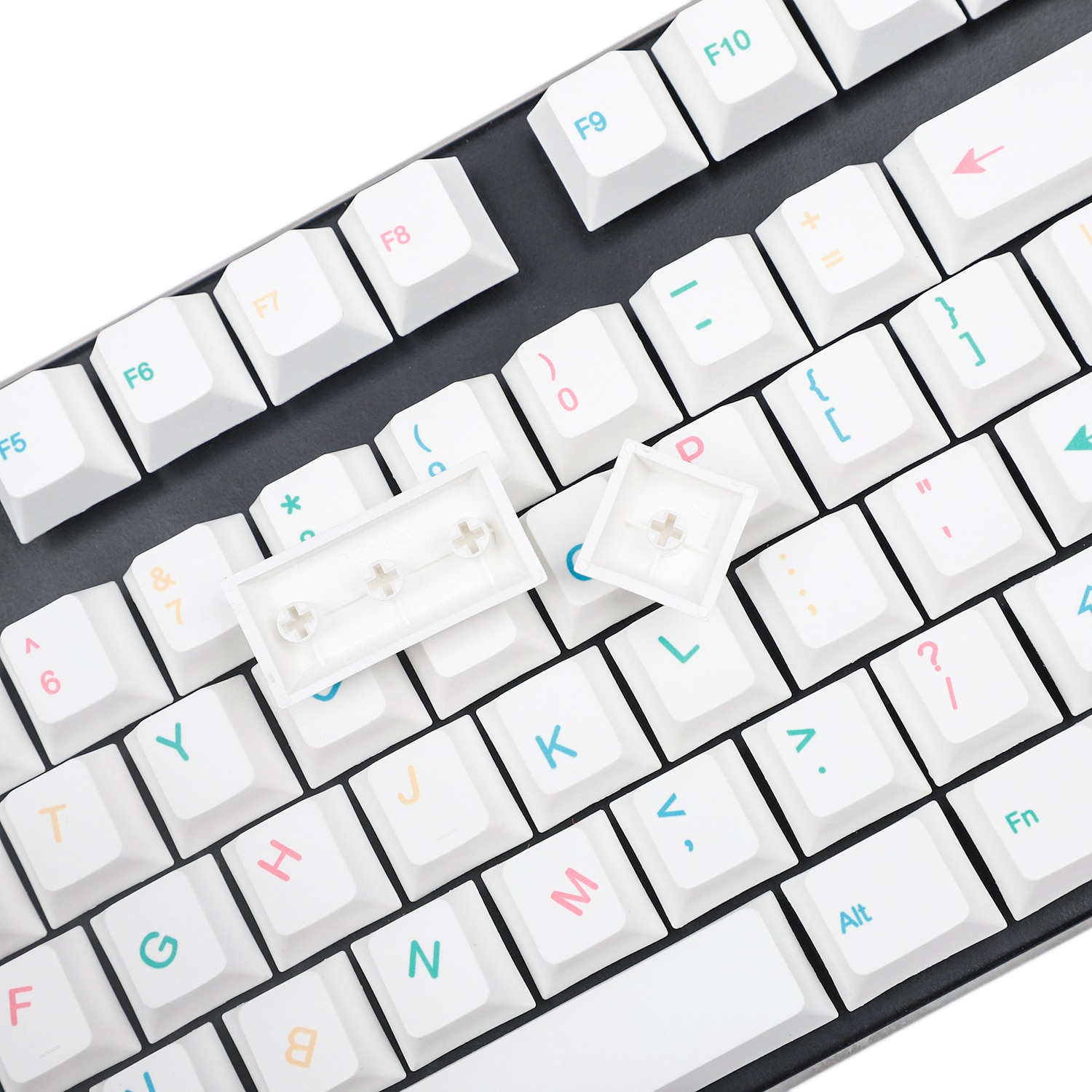 Colorful-white-Coolkid-Naughty-PBT-keycaps-set-03
