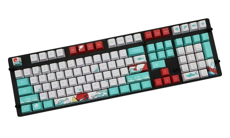 Coral-sea-keycap-on-keyboard