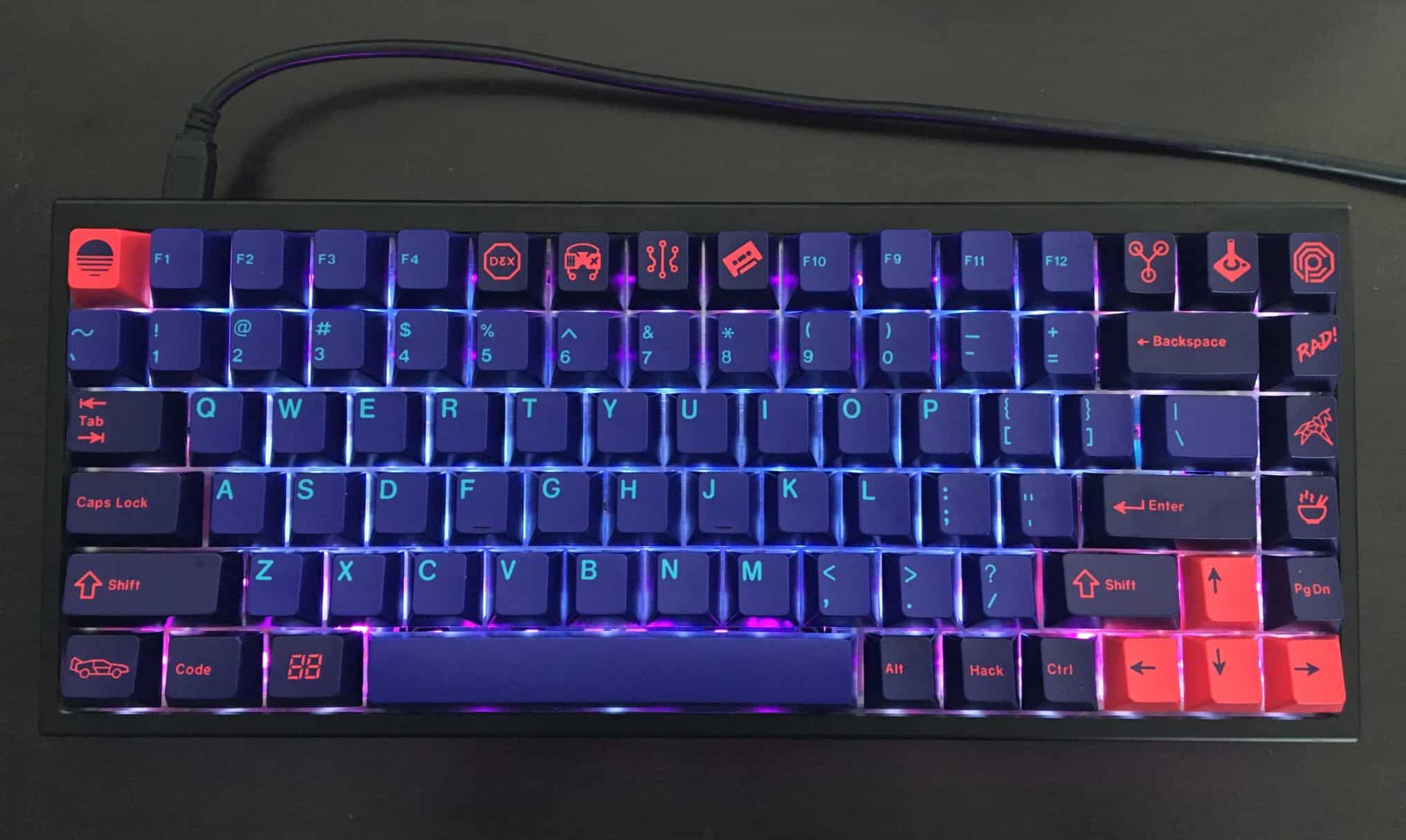 Blue laser keycaps set Blue laser keycaps set