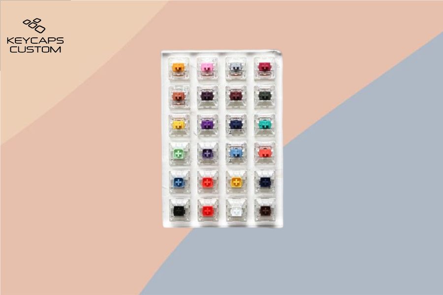 24 Switch Switches Tester With Acrylic Base Blank Keycaps 2_Keycaps 24 Switch Switches Tester With Acrylic Base Blank Keycaps