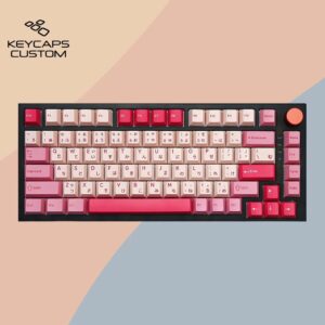 Pink White Theme Keycap Set
