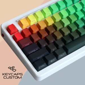 Side Print Gradient Rainbow Theme Keycap Set