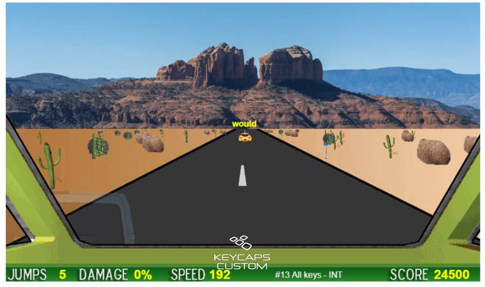 Desert Typing Racer Game
