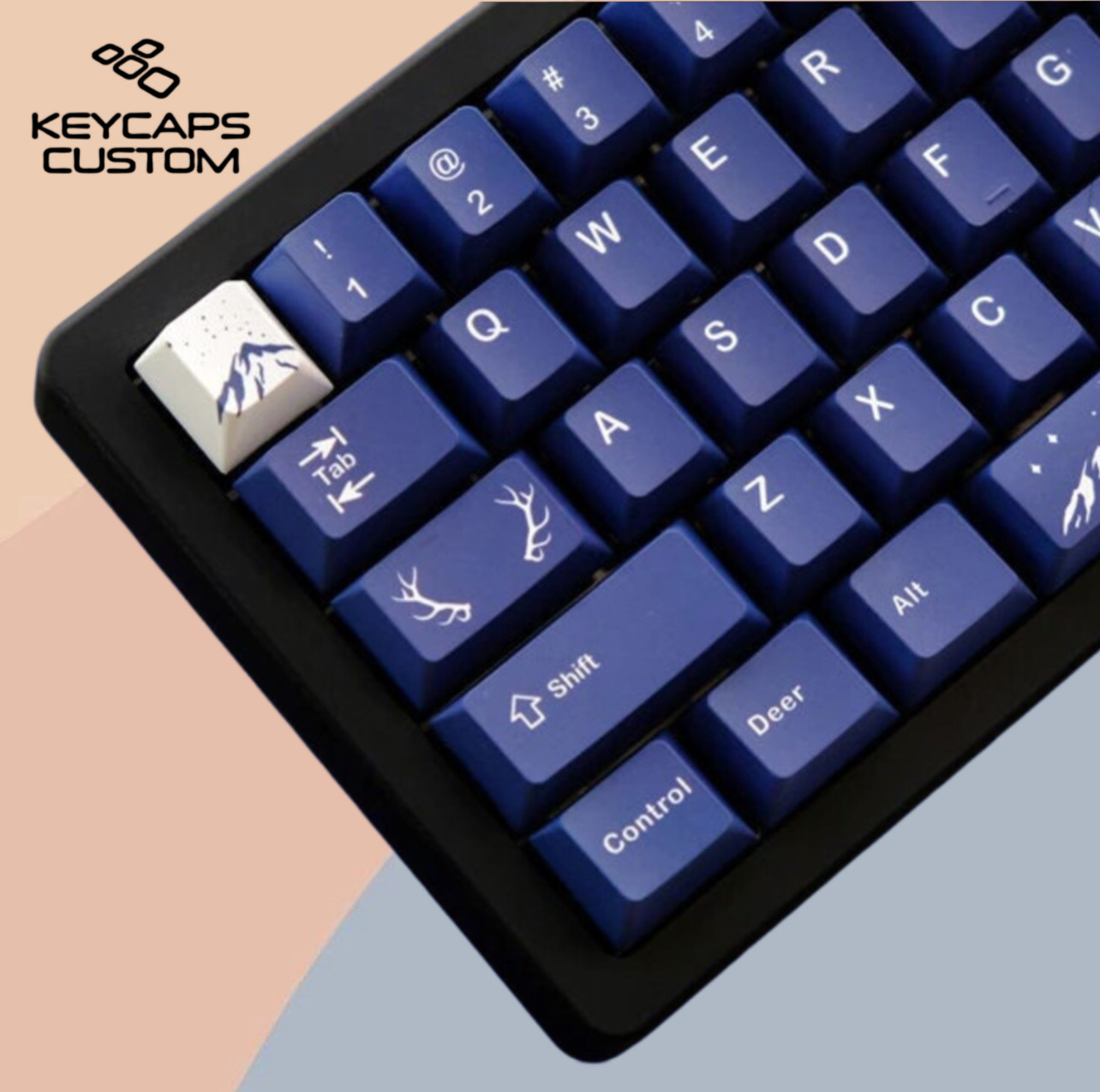 Moonlit Mountain Deer PBT Double Shot KeyCap Set for MX