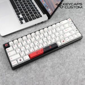 Bushido Theme White Red Keycaps