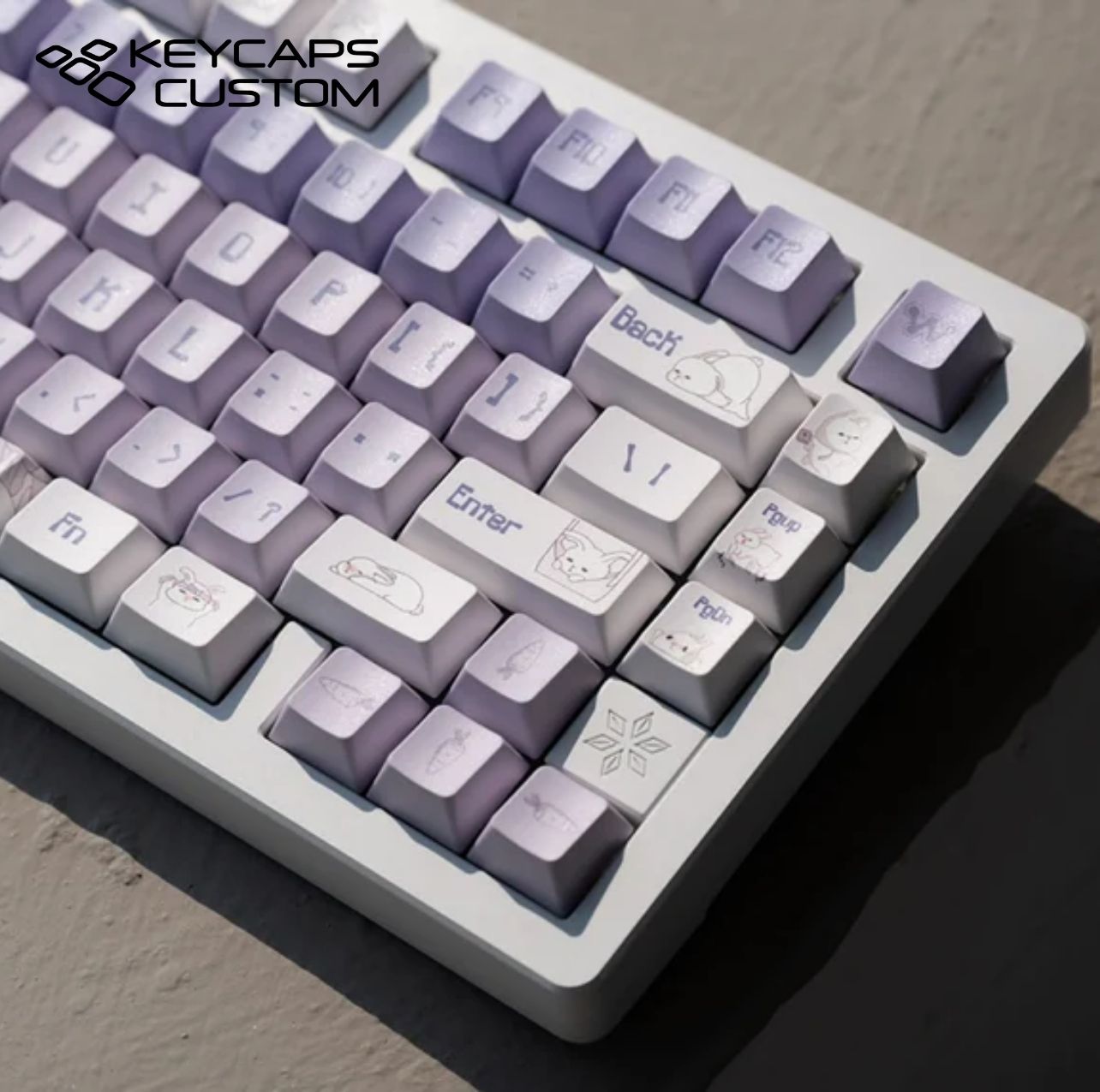 milky-purple-rabbit-theme-keycap-set milky purple rabbit theme keycap
