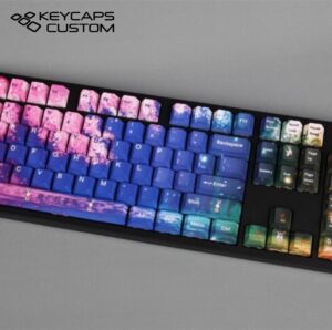 night cherry blossom-theme keycap