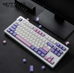purple pink theme keycap