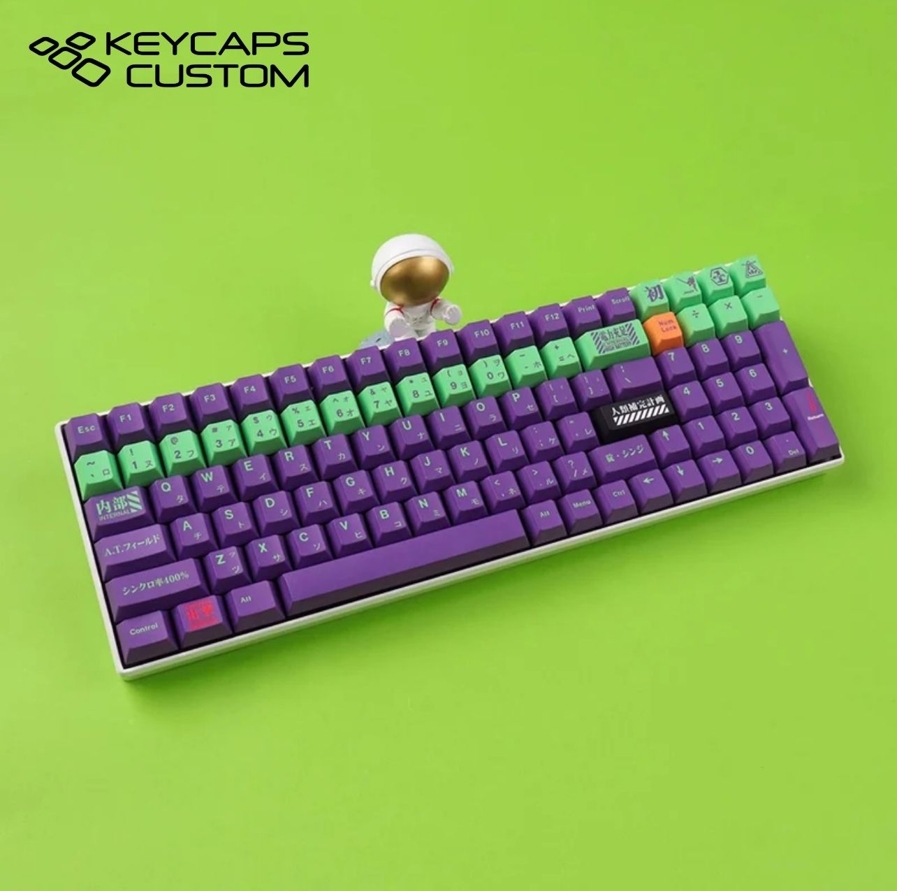 130PCS Eva 01 Purple Theme Keycap Set, Anime Keycap, Cherry Keycap, PBT ...