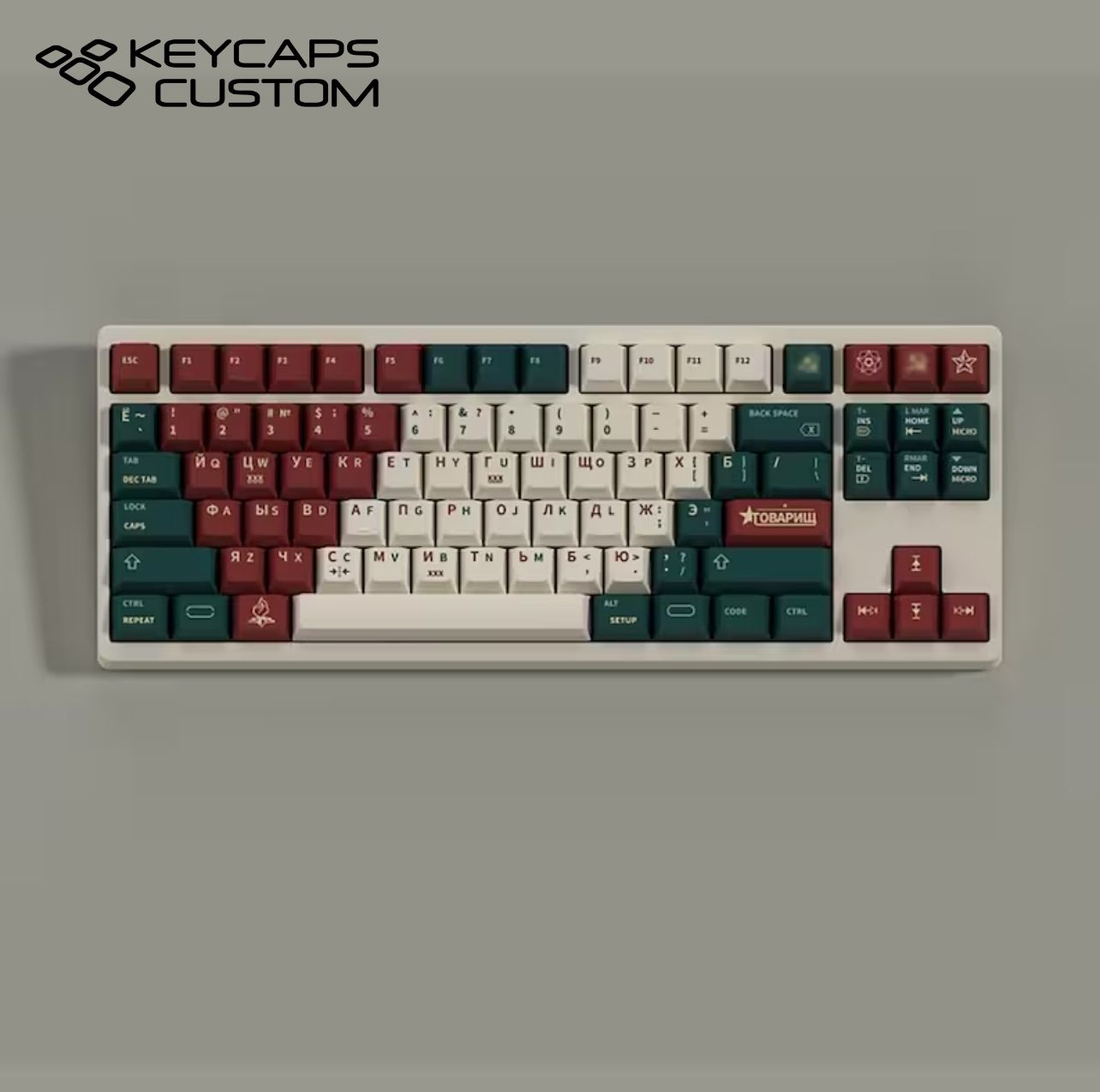 139pcs Russian Themed Keycap Set,vintage Gaming Keycaps,russian Keycaps 