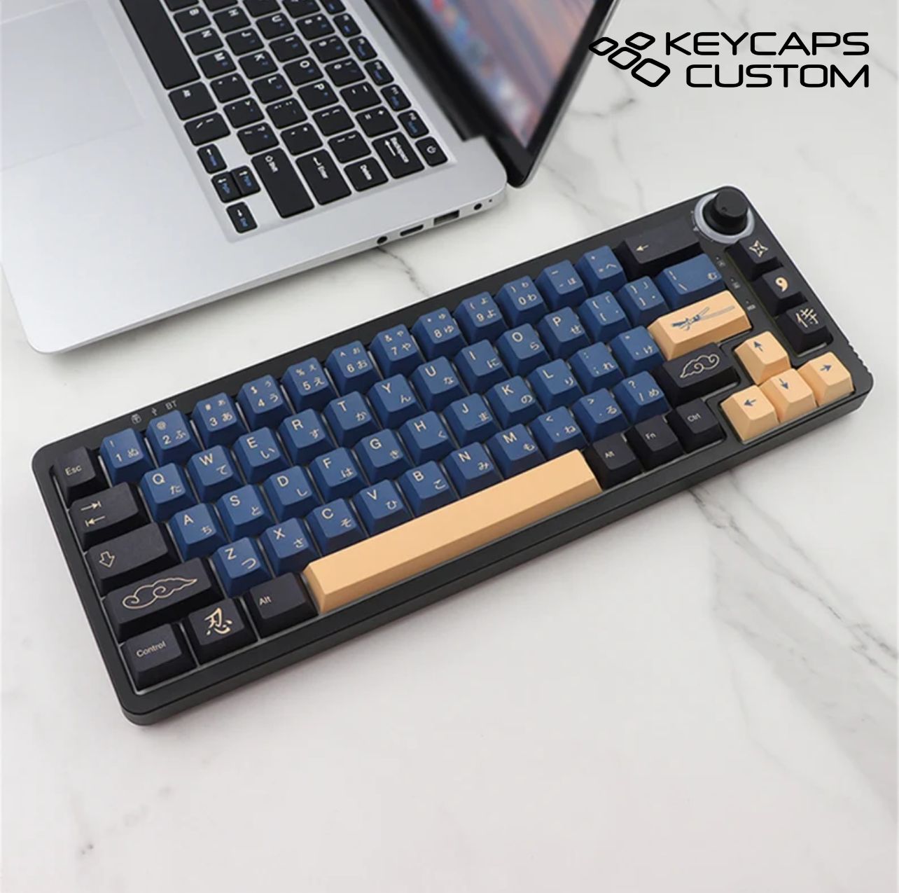 Backlit Samurai Keycaps 135pcs Samurai Theme Keycap Set, Japanese Style Keycap Set,Dark Blue ...
