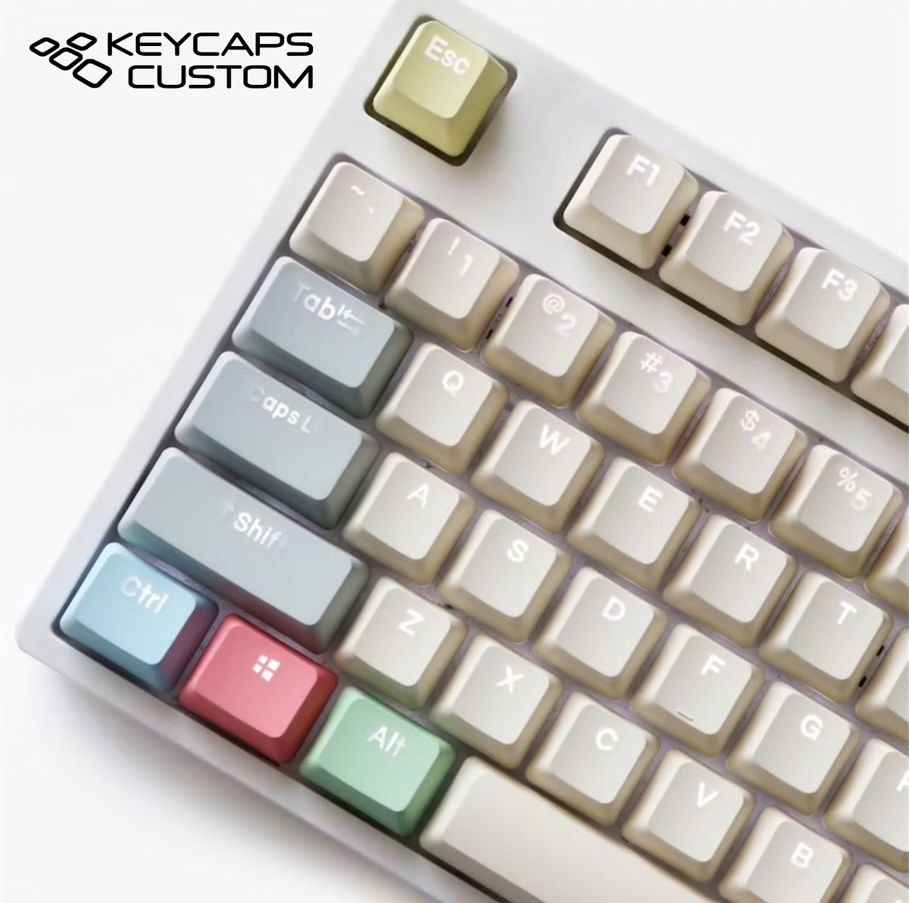 Color Layout Keyboard Keycaps 122pcs Simple Light Color Keycap Set, Backlit Keycap Set, PBT Keycap ...
