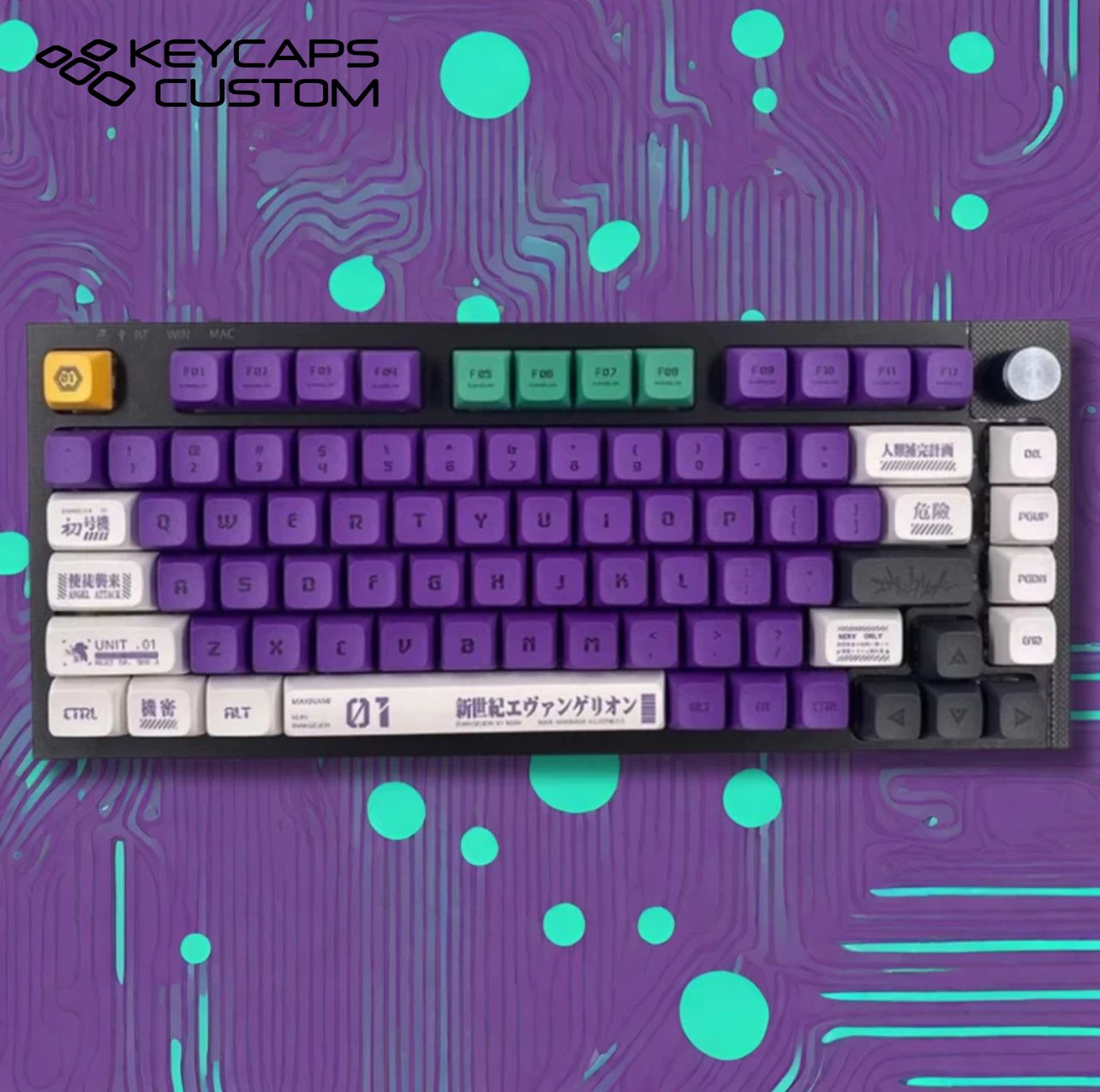 134 Keys Anime Evangelion-01 XDA Profile Keycaps, Keycap Set For Mx ...